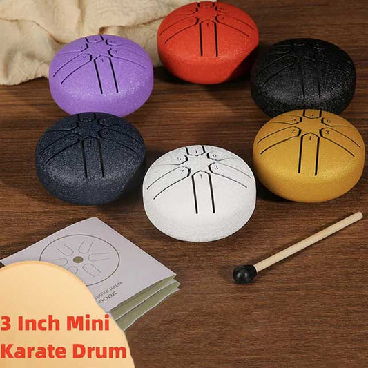 3-Inch Mini Steel Tongue Drum – 6-Note Percussion Instrument for Meditation, Yoga & Beginners | Handpan Karate Drum
