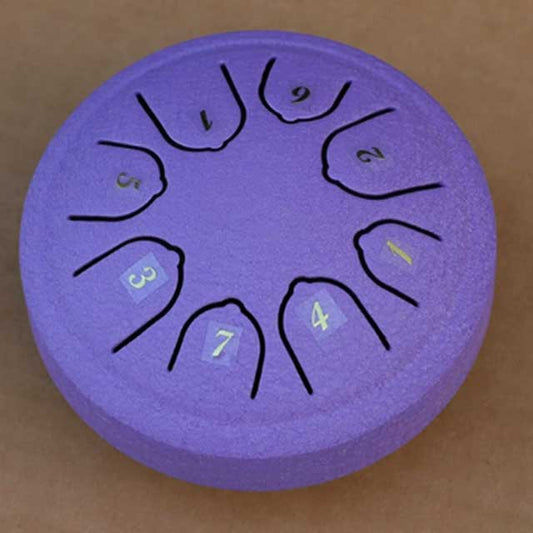 3-Inch Mini Steel Tongue Drum – 6-Note Percussion Instrument for Meditation, Yoga & Beginners | Handpan Karate Drum