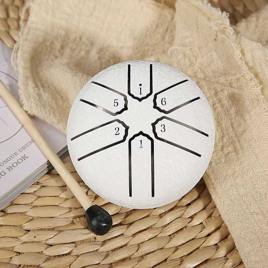 3-Inch Mini Steel Tongue Drum – 6-Note Percussion Instrument for Meditation, Yoga & Beginners | Handpan Karate Drum