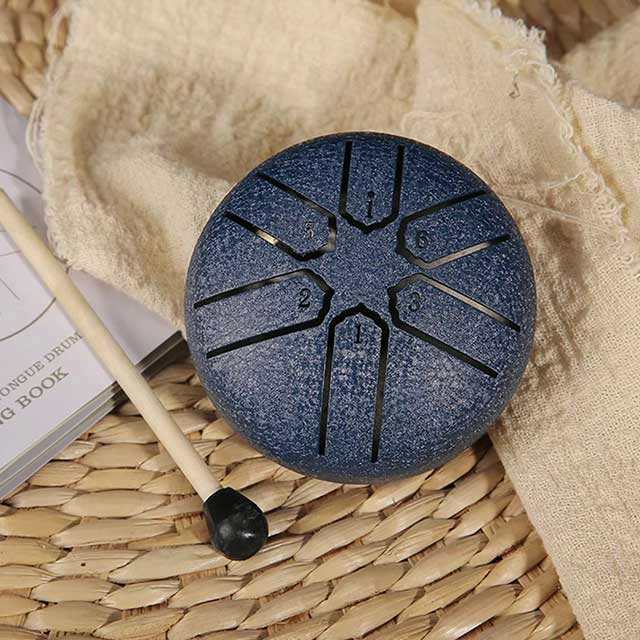 3-Inch Mini Steel Tongue Drum – 6-Note Percussion Instrument for Meditation, Yoga & Beginners | Handpan Karate Drum