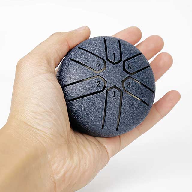 3-Inch Mini Steel Tongue Drum – 6-Note Percussion Instrument for Meditation, Yoga & Beginners | Handpan Karate Drum