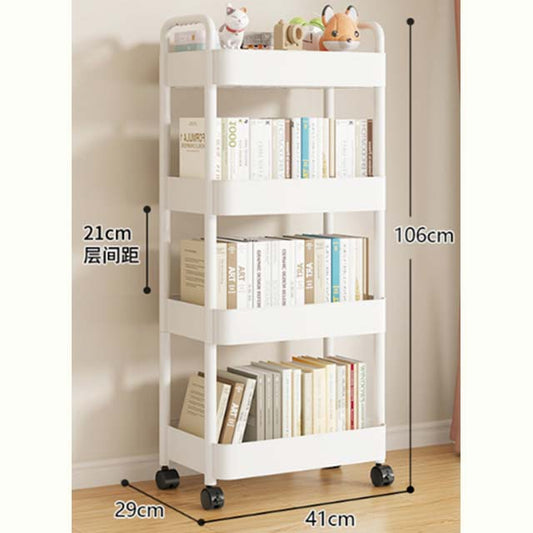 3-Layer Trolley Rack with Wheels - Multi-Purpose Storage Cart for Kitchen, Living Room, Bedroom & Bedside Organization