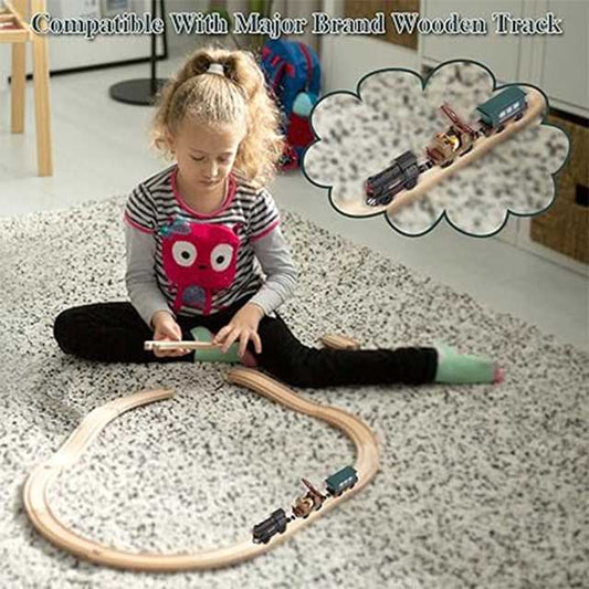 3 Pcs Magnetic Retro Battery Operated Train Toy Set