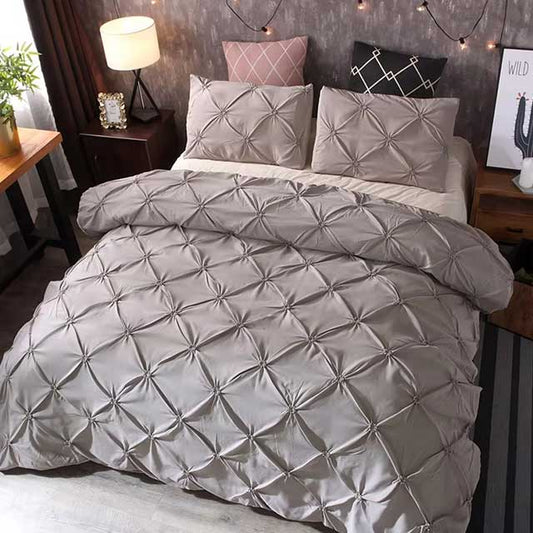 3-Piece Queen Duvet Cover Set – Gray Bed in a Bag with Pillowcases, No Comforter Included
