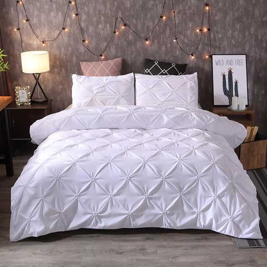 3-Piece Queen Duvet Cover Set – Gray Bed in a Bag with Pillowcases, No Comforter Included