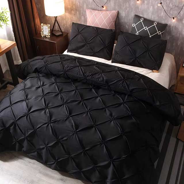 3-Piece Queen Duvet Cover Set – Gray Bed in a Bag with Pillowcases, No Comforter Included