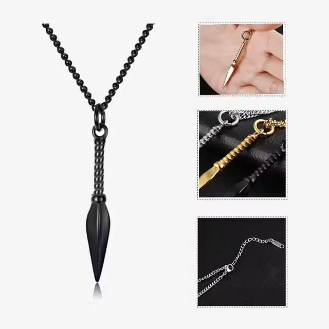 3 Colors Long Chain Stainless Steel Men Necklace (EGN041)