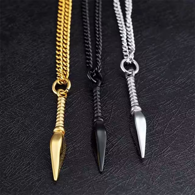 3 Colors Long Chain Stainless Steel Men Necklace (EGN041)