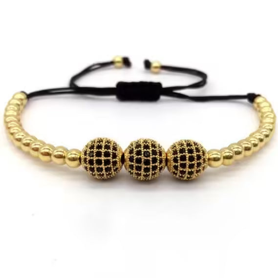 3 Disco Balls Shamballa Bracelet (EGBT050)