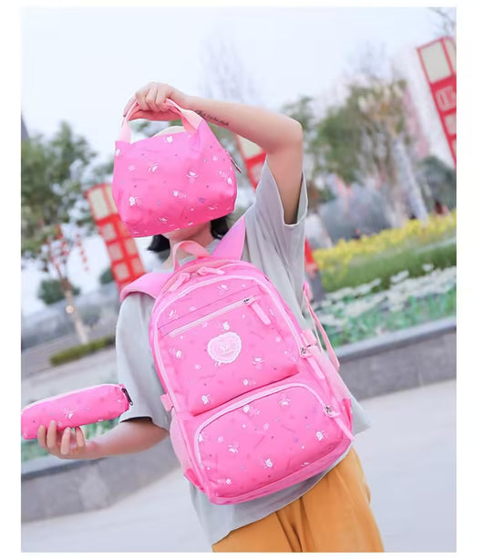 3 Pcs Set Printed Kid's School Backpack (EGB062)