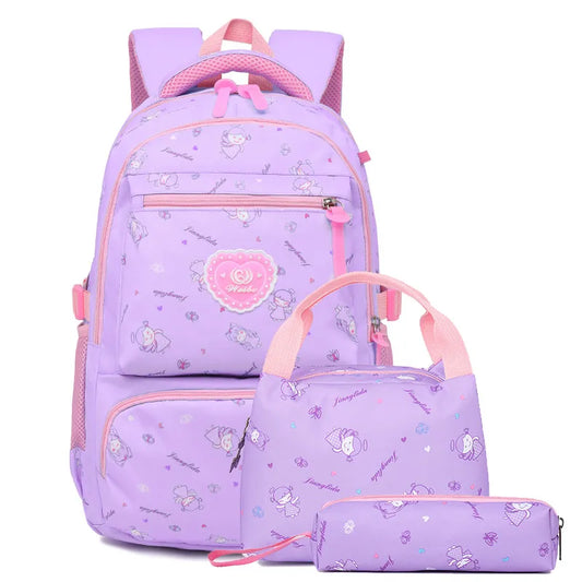 3 Pcs Set Printed Kid's School Backpack (EGB062)