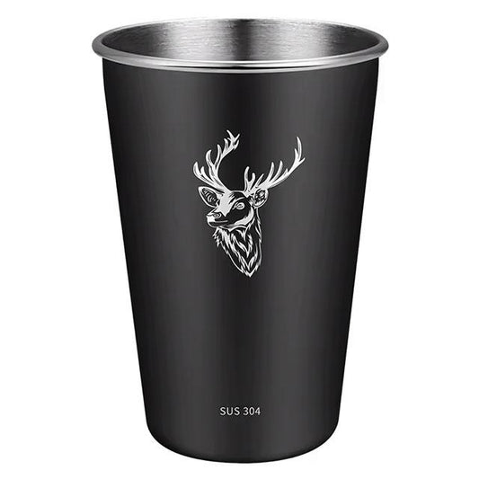 304 Stainless Steel Beer Mug – Single Layer Cold Drink & Coffee Cup – Portable & Durable for Home, Bar, Restaurant & Party Use