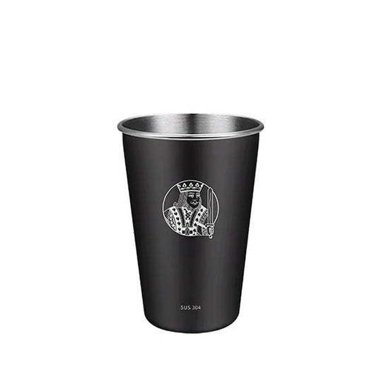 304 Stainless Steel Beer Mug – Single Layer Cold Drink & Coffee Cup – Portable & Durable for Home, Bar, Restaurant & Party Use