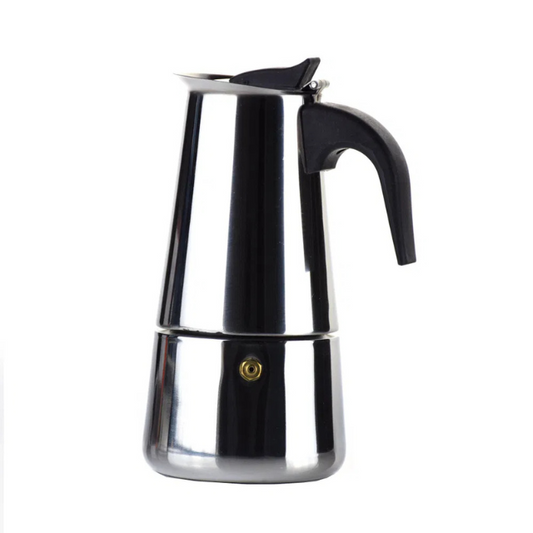 304 Stainless Steel Moka Pot – Classic Stovetop Espresso Coffee Maker for Rich & Authentic Brew, Durable & Rust-Resistant Design