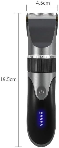 Tondeuse à Cheveux Électrique Professionnelle – Tondeuse Rechargeable sans Fil pour Hommes, Adultes et Enfants – Kit de Coupe de Précision (Argent/Noir)