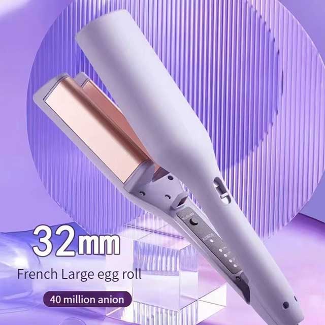 32mm Automatic Curling Iron – Electric Rotating Hair Curler with Long-Lasting French Styling & Anti-Flame Design