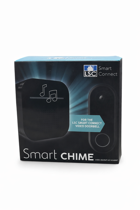 LSC Smart Connect Outdoor Video Doorbell Camera and LSC Smart Chime | WiFi Smart Doorbell with HD Camera, Motion Detection & Two-Way Audio | Smart Home Security (Black)