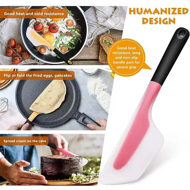 33cm Non-Stick Omelette Spatula – Heat-Resistant Turner & Pastry Scraper for Baking, Cake Cream & Butter Mixing