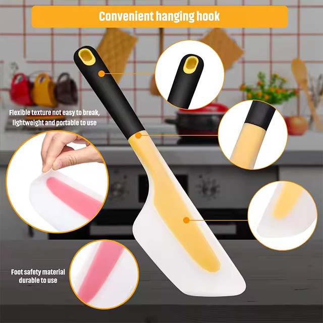 33cm Non-Stick Omelette Spatula – Heat-Resistant Turner & Pastry Scraper for Baking, Cake Cream & Butter Mixing