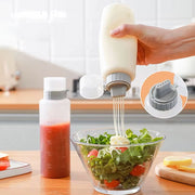 Bouteille compressible pour condiments à 5 trous de 350 ml – Distributeur anti-fuite pour ketchup, moutarde et mayonnaise