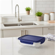 350ml Rectangular Shallow Food Storage Container with Locking Lid – Cook & Store, Navy Blue