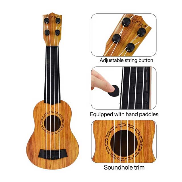 35cm Children’s Toy Guitar – Ukulele-Style Musical Instrument with Pick | Fun Pretend Play & Early Learning Music Toy for Kids