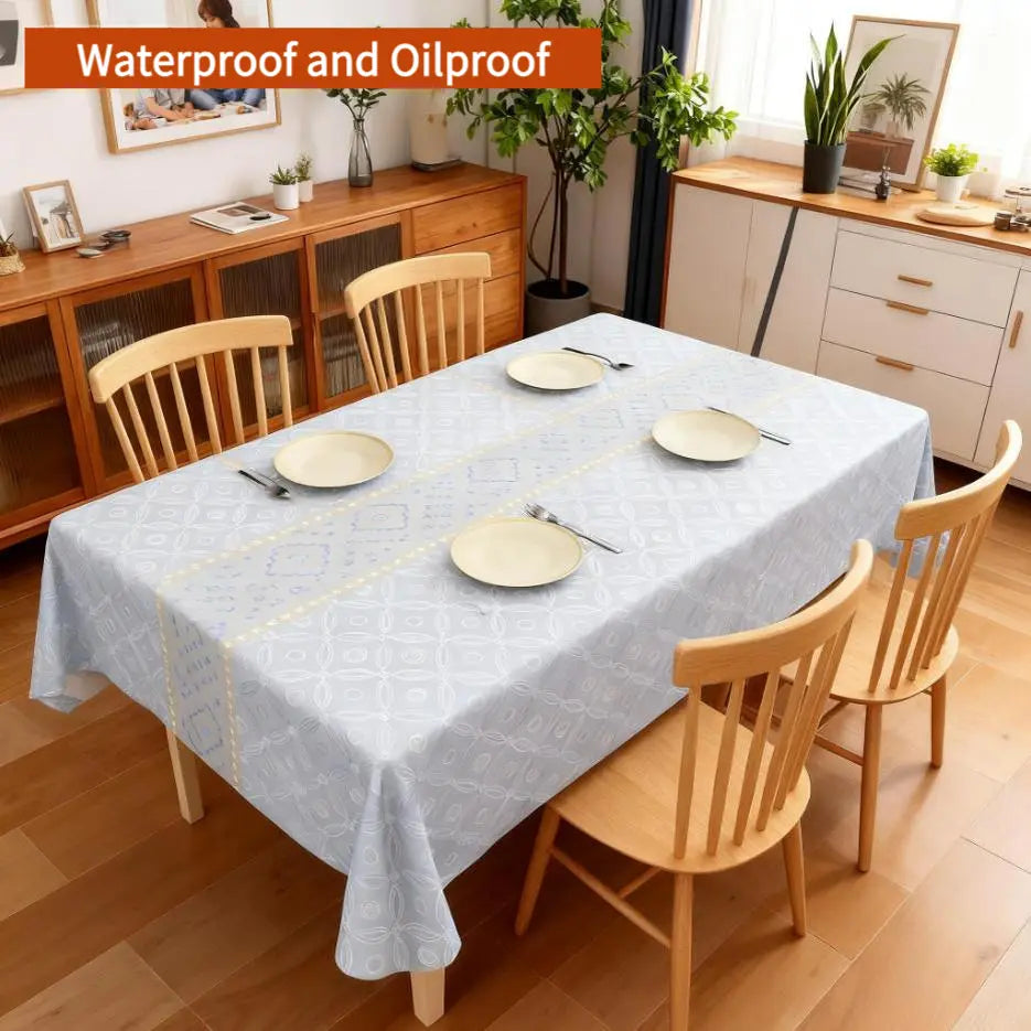 Mandala Waterproof Tablecloth – Thickened, Anti-Scalding, Rectangular Dining Cover for Home & Party Décor