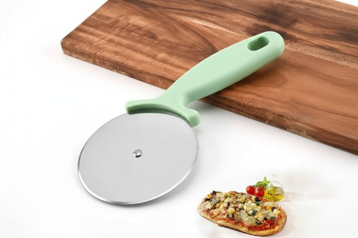 Roulette à pizza en acier inoxydable – Coupe-pizza compact pour pizza, pâtisserie et pâte