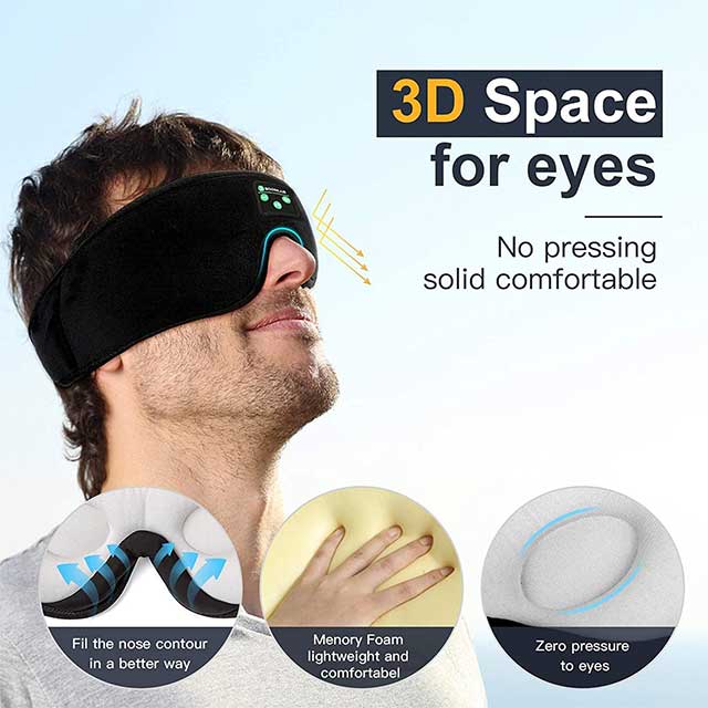 3D Bluetooth Sleep Mask with Ultra Thin Speakers