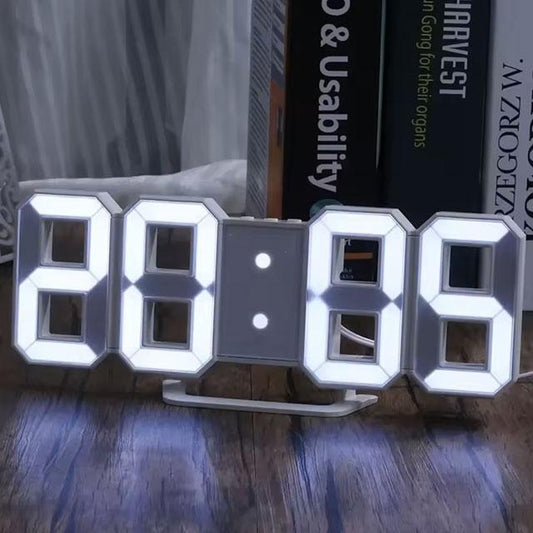 3D LED Digital Alarm Clock – Modern Wall Clock with Time, Date & Temperature Display for Home, Kitchen & Office Decor