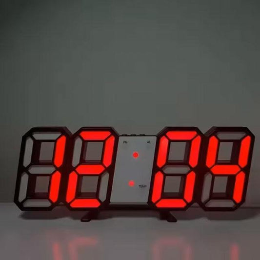 3D LED Digital Alarm Clock – Modern Wall Clock with Time, Date & Temperature Display for Home, Kitchen & Office Decor