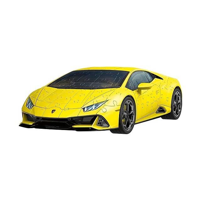 Ravensburger 3D Puzzle – Lamborghini Huracan Evo (Yellow) | 108-Piece Vehicle Puzzle for Ages 8+ | No Glue Needed, Accessories Included