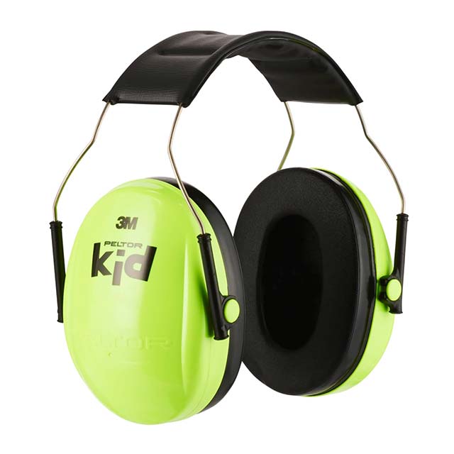 3M Peltor Kid Ear Muffs Neon Green – Lightweight SNR 27 Children's Hearing Protection with Adjustable Headband &amp; 98dB Noise Reduction
