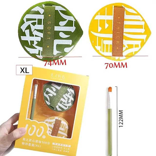 3Pcs Air Cushion Puff & Concealer Brush Set – Soft Round Makeup Blending Sponges for Foundation, Powder & Cosmetic Application