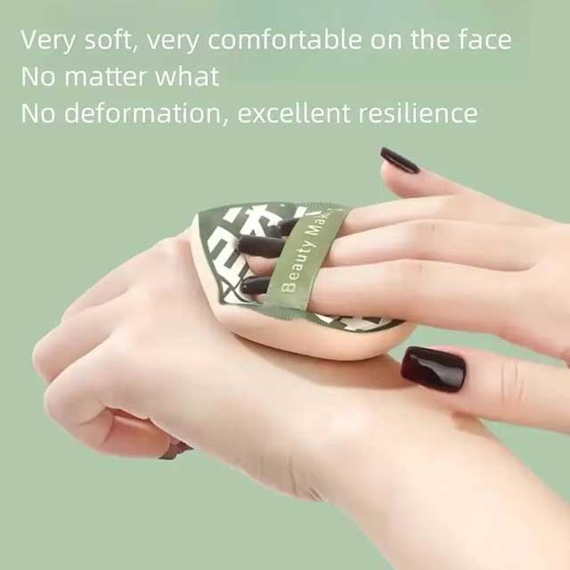 3Pcs Air Cushion Puff & Concealer Brush Set – Soft Round Makeup Blending Sponges for Foundation, Powder & Cosmetic Application