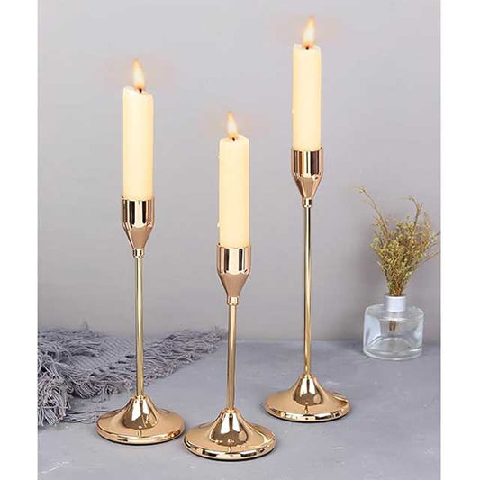 3Pcs Metal Candle Holder Set – Elegant Candlestick Stand for Wedding Table Centerpieces, Christmas & Home Décor | Modern Decorative Candle Holders