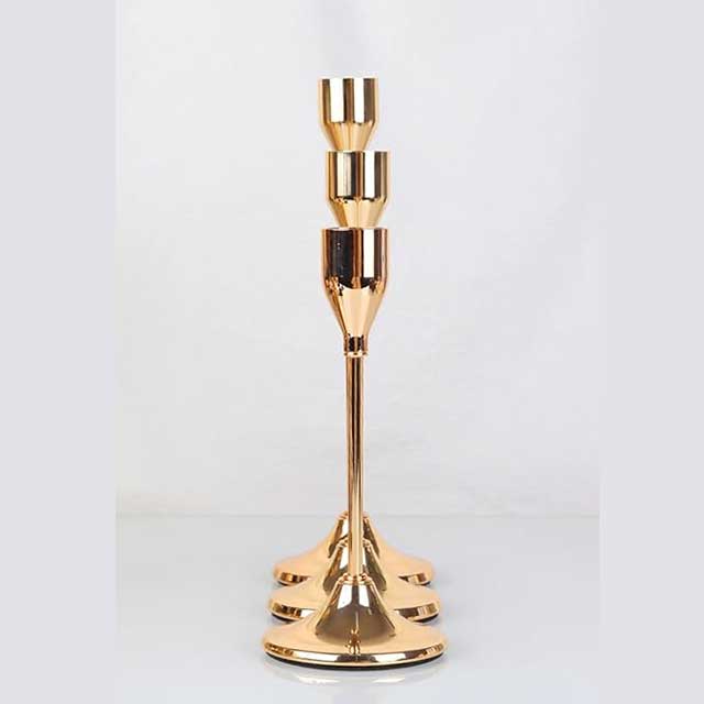 3Pcs Metal Candle Holder Set – Elegant Candlestick Stand for Wedding Table Centerpieces, Christmas & Home Décor | Modern Decorative Candle Holders
