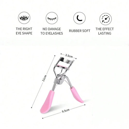 Professional Eyelash Curler with Comfortable Rubber Handle – Long Lasting Natural Lash Curl