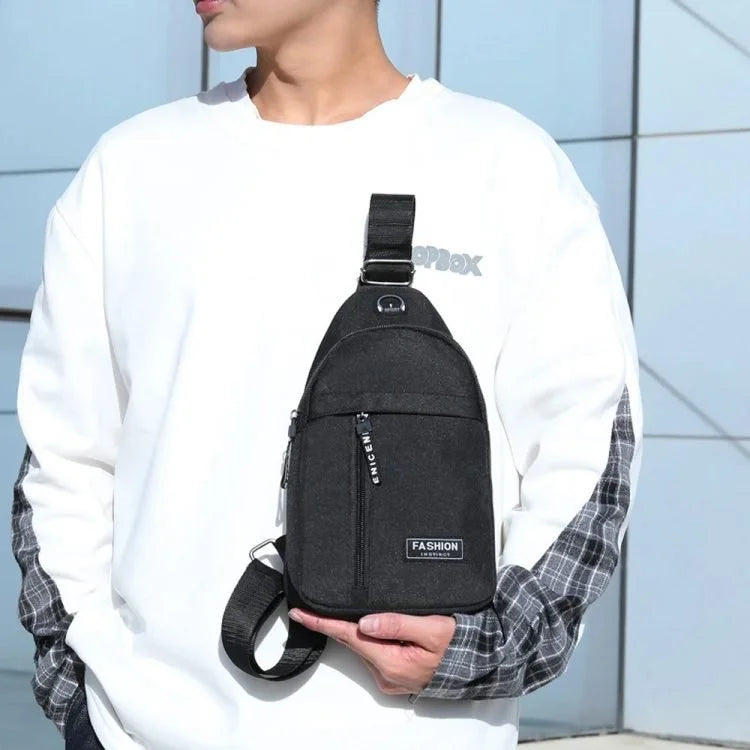 Sac de poitrine croisé pour homme – Sac à dos bandoulière léger avec plusieurs poches