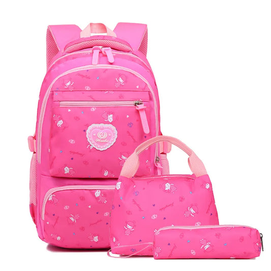 3 Pcs Set Printed Kid's School Backpack (EGB062)