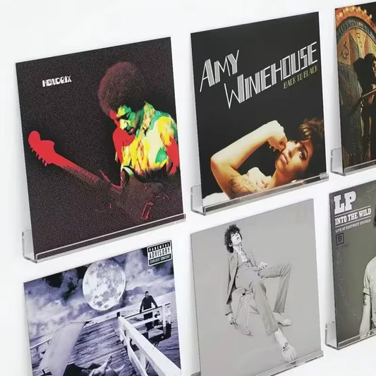 Présentoir mural pour disques vinyles en acrylique transparent