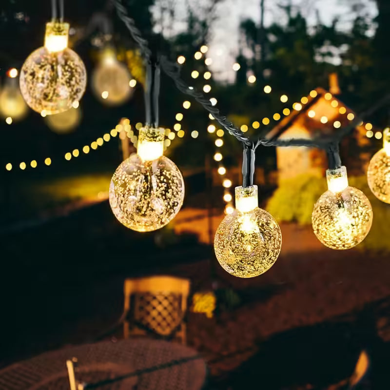 Guirlande lumineuse solaire féérique de 20 à 100 LED – Étanche IP65, idéale pour le jardin, Noël et la décoration – 12 m, alimentation solaire