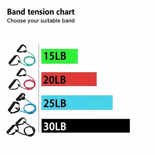 4-Level Resistance Band with Handles – Adjustable Fitness Band for Home Workouts, Strength Training, Yoga & Pilates