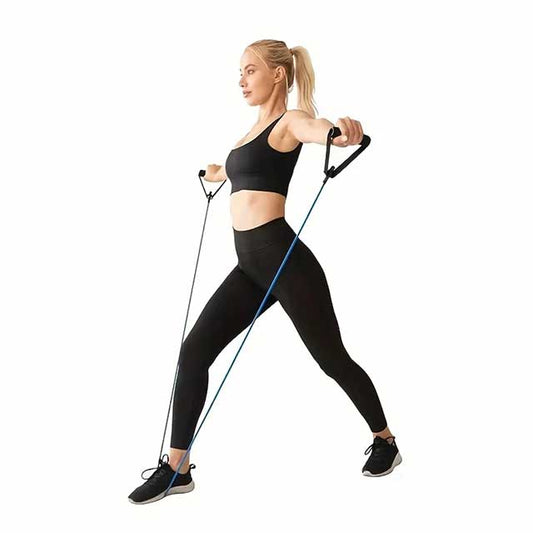 4-Level Resistance Band with Handles – Adjustable Fitness Band for Home Workouts, Strength Training, Yoga & Pilates