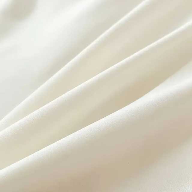 4-Piece 2-Sided Solid Color Brushed Fabric Bedding Set – Duvet Cover, Pillowcases & Bed Sheet (Single/Queen/King)