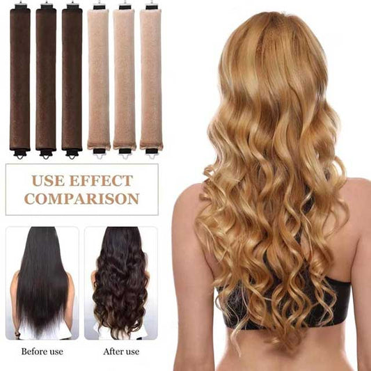 4-Piece Heatless Curling Iron Set – No-Heat Hair Curling Rods for Soft, Effortless Waves | Comfortable Overnight Hair Styling Kit