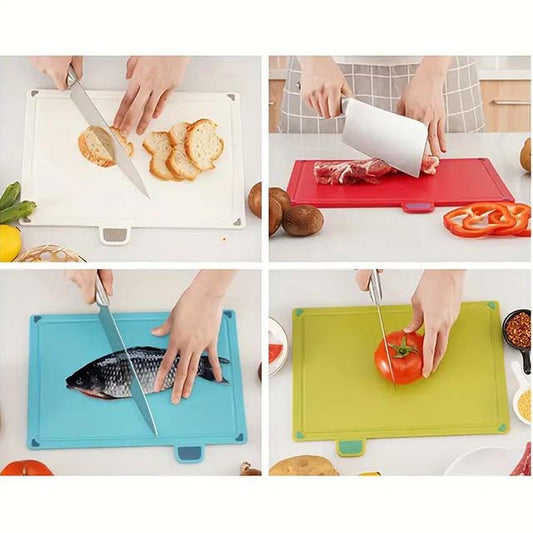 4-Piece Kitchen Cutting Board Set for Fruits and Vegetables - Durable, Easy-to-Clean Cutting Boards for Food Preparation