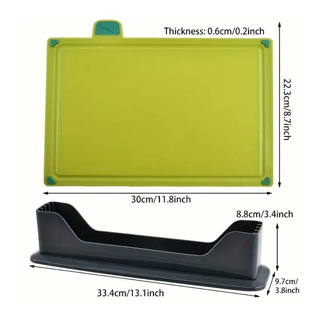 4-Piece Kitchen Cutting Board Set for Fruits and Vegetables - Durable, Easy-to-Clean Cutting Boards for Food Preparation