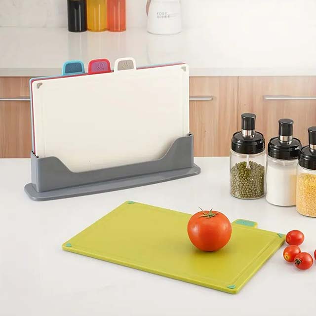 4-Piece Kitchen Cutting Board Set for Fruits and Vegetables - Durable, Easy-to-Clean Cutting Boards for Food Preparation