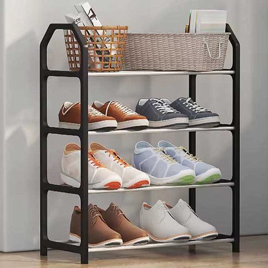 4-Tier Floor Assembly Shoe Rack – Creative Home Storage Rack for Dormitory and Doorway – Storage Shoe Cabinet with Components
